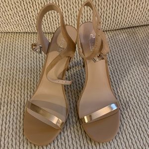 Suede and Patent leather heels